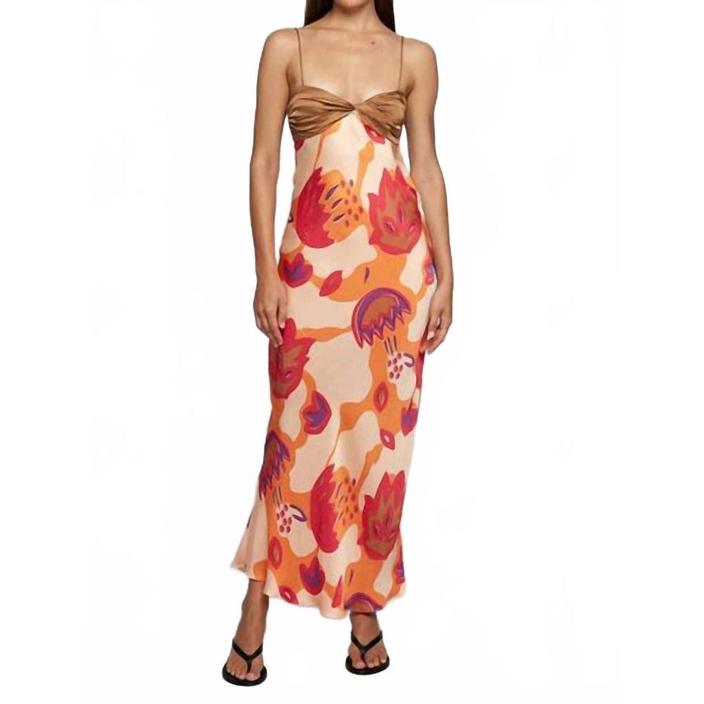 NEW SWF ruched bra slip dress in field of dreams